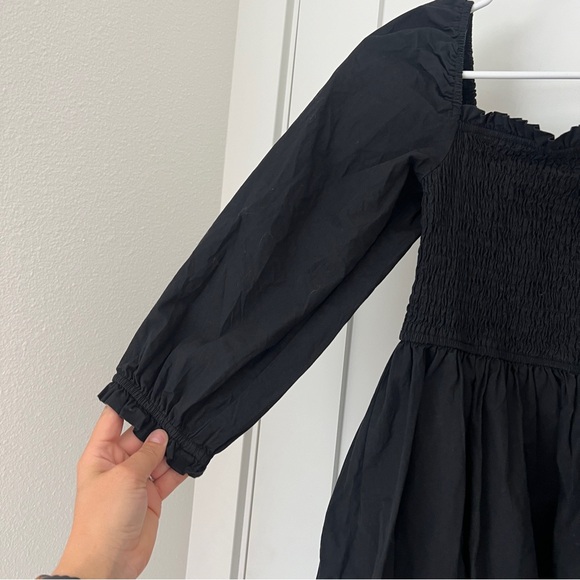 Mod Ref Black Cotton Shirred Dress - Picture 6 of 10
